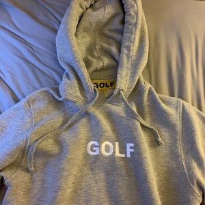 light grey golf wang hoodie, lightly worn